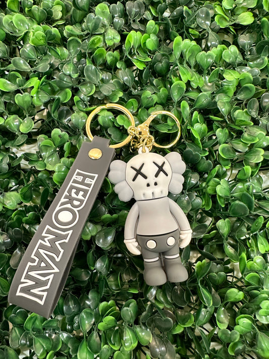 Kaws Grey/White HeroMan Keychain