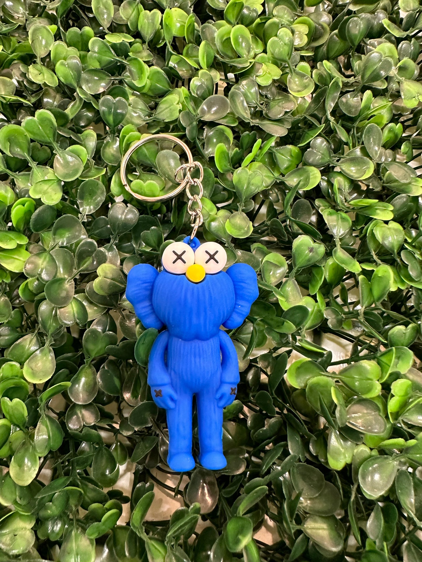 Kaws Elmo Blue Keychain