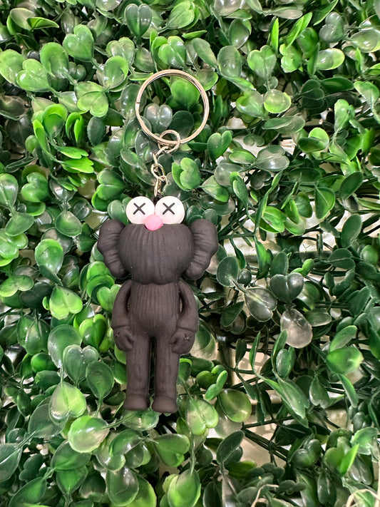 Kaws Elmo Black Keychain