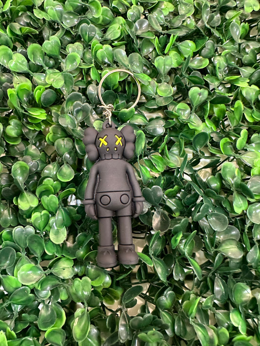 Kaws Small Black/Yellow Keychain