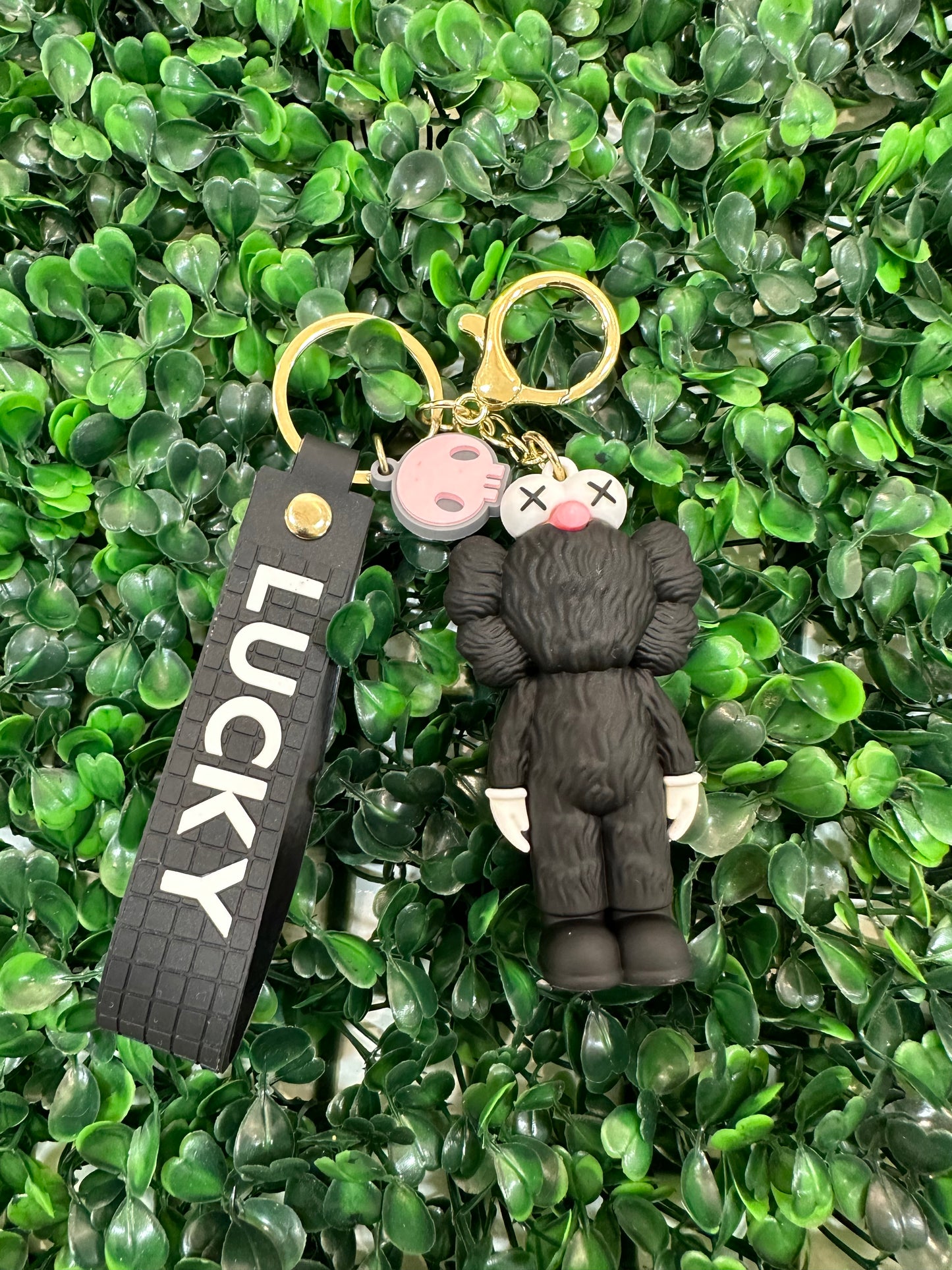 Kaws Elmo Black Lucky Keychain