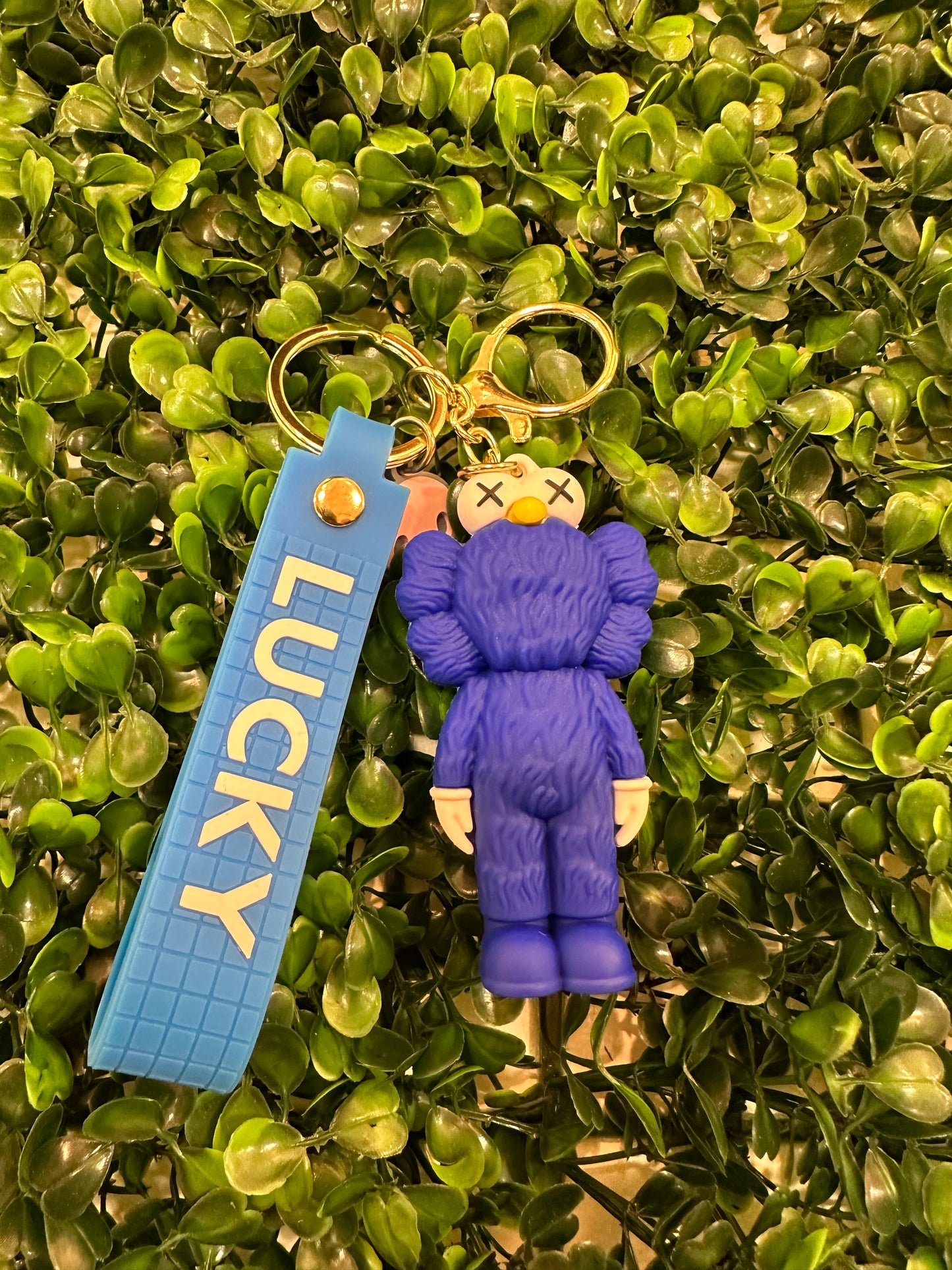 Kaws Blue Lucky Keychain