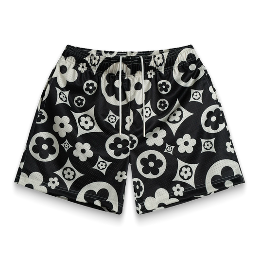 Bravest Studios Black Flower Shorts