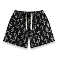 Bravest Studios Black Cross Shorts